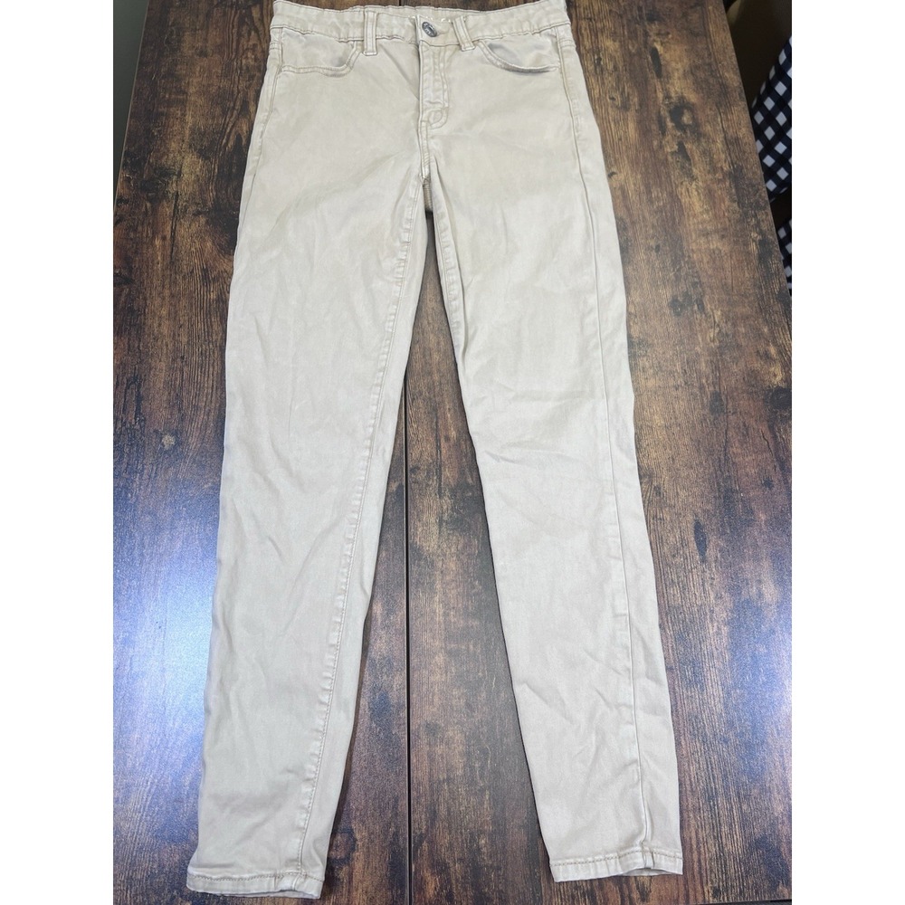 American Eagle Beige Stretch Skinny Khaki Pants size 4 26x26